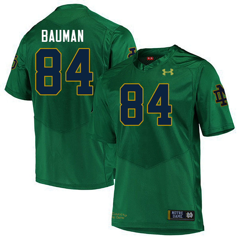 Men #84 Kevin Bauman Notre Dame Fighting Irish College Football Jerseys Stitched-Green